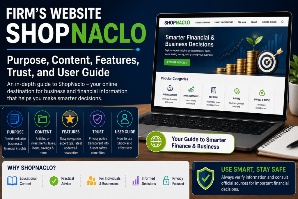 Firm’s Website Shopnaclo: Purpose, Content, Features, Trust, and User Guide firm's website shopnaclo